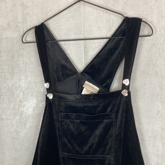 Coldwater Creek black velour romper overalls - Picture 4 of 7